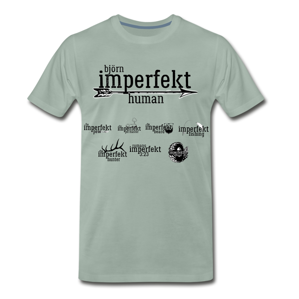björn imperfekt human men's premium t-shirt - steel green