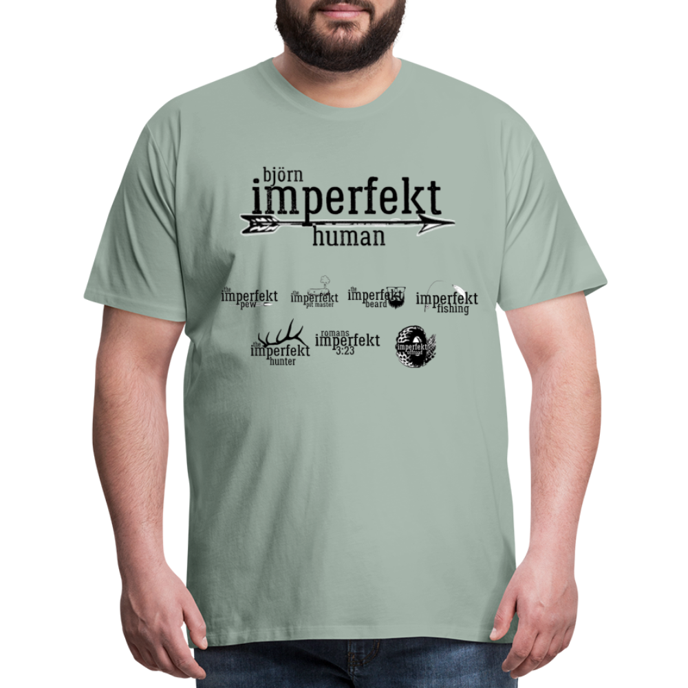 björn imperfekt human men's premium t-shirt - steel green