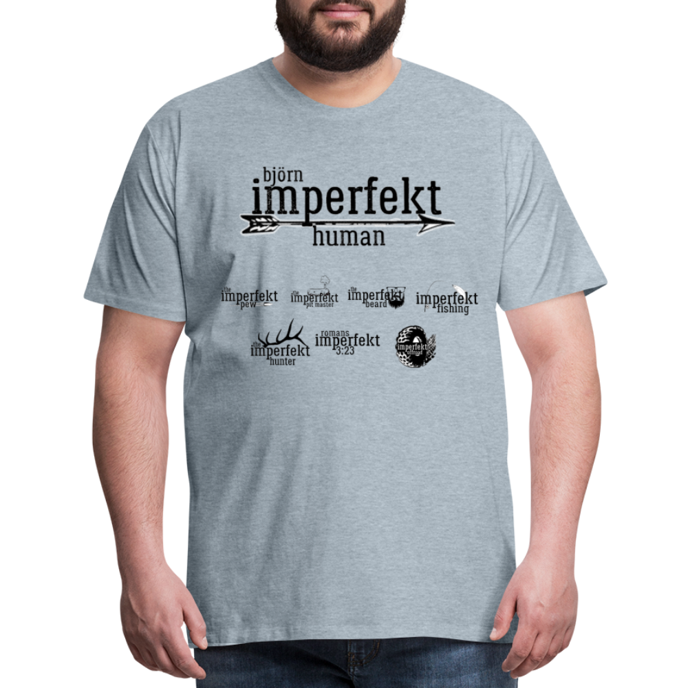 björn imperfekt human men's premium t-shirt - heather ice blue