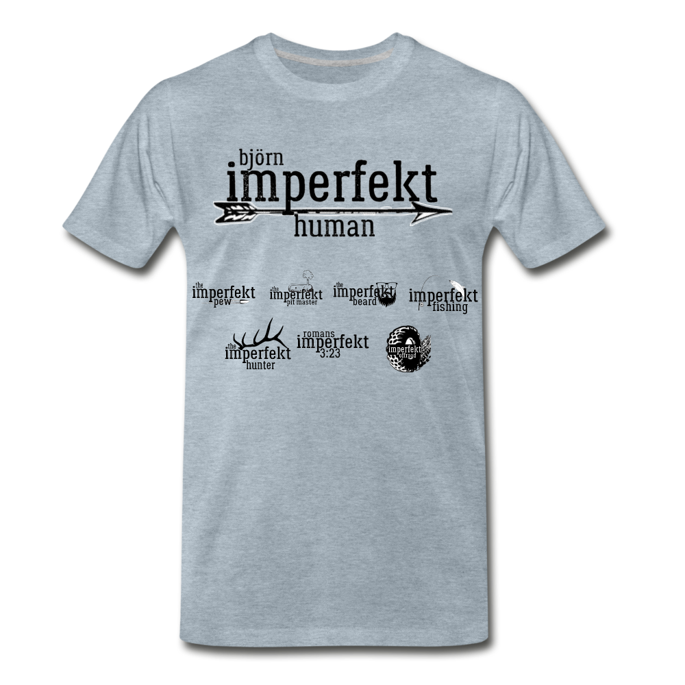 björn imperfekt human men's premium t-shirt - heather ice blue
