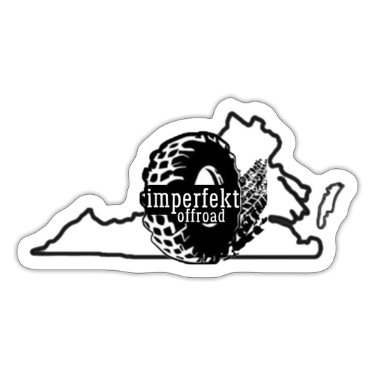 imperfekt offroad virginia sticker - white matte