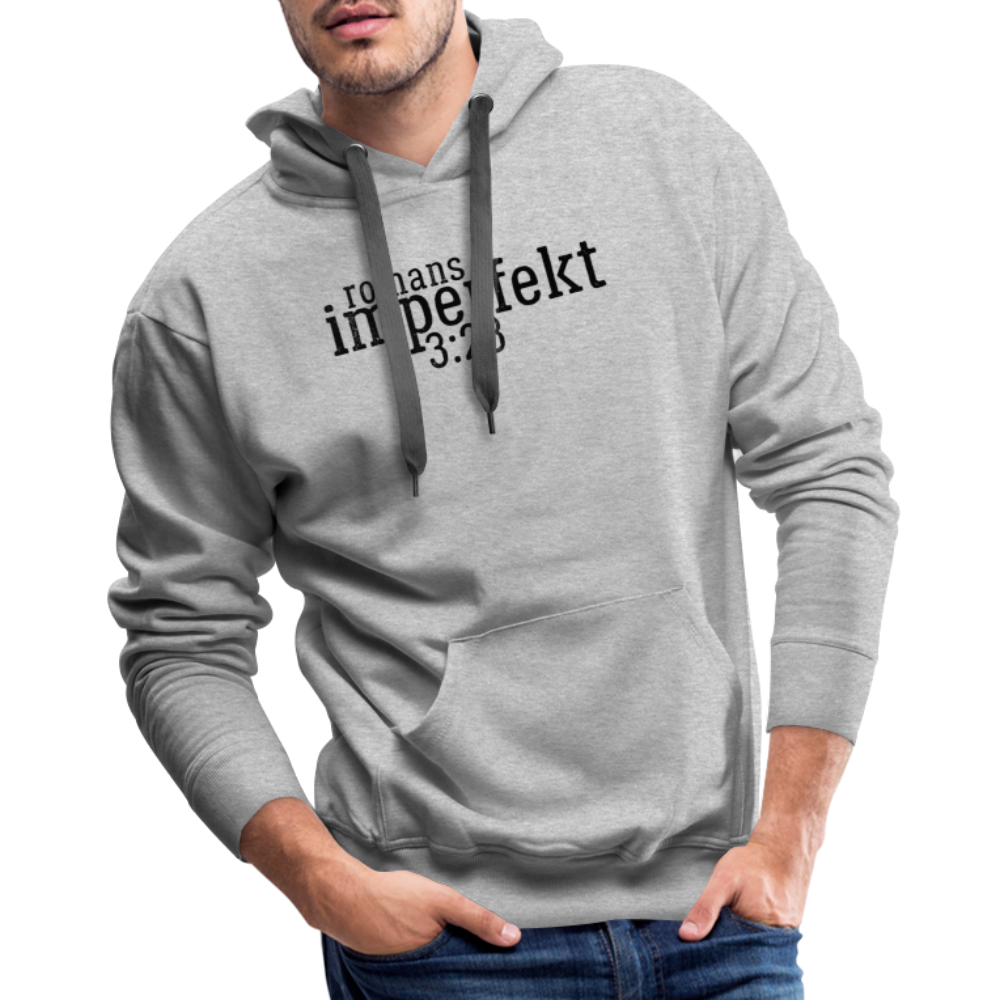 romans 3:23 men’s premium hoodie - heather grey