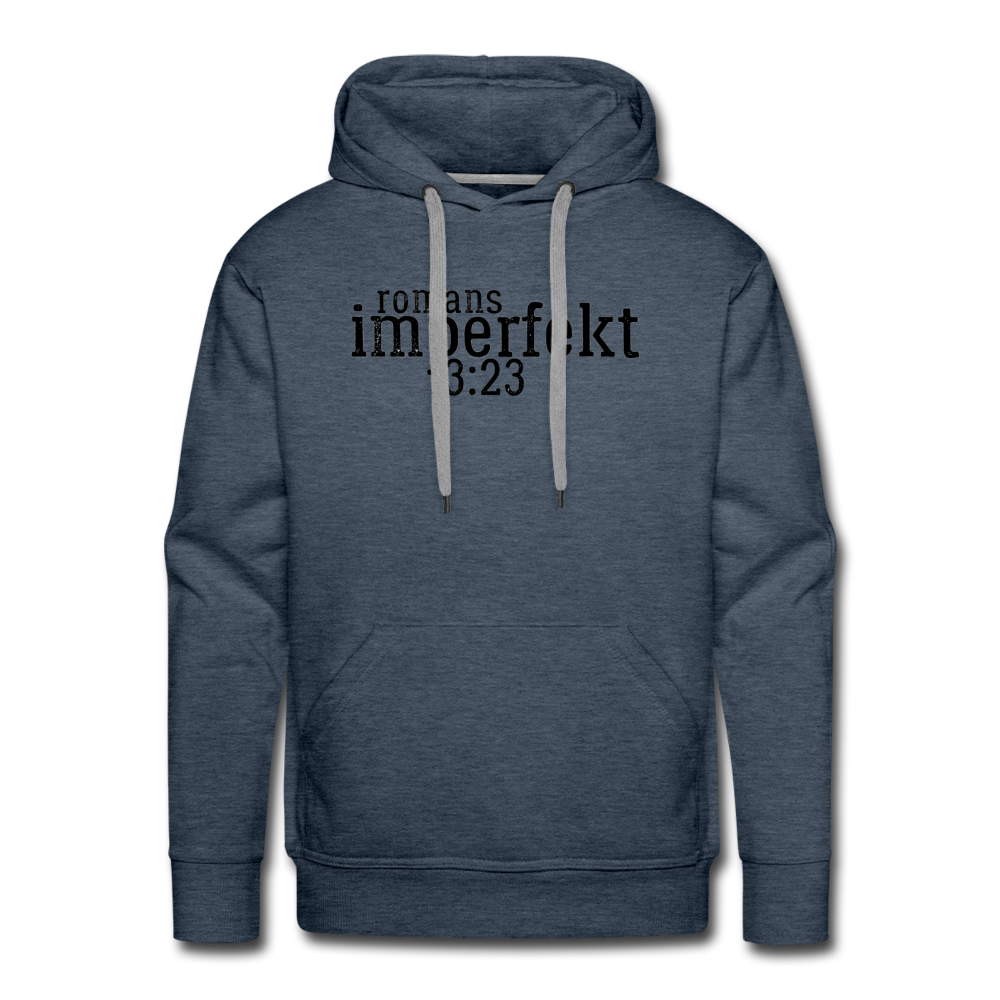 romans 3:23 men’s premium hoodie - heather denim