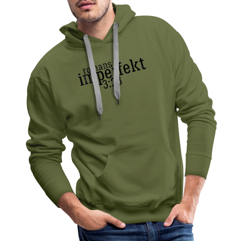 romans 3:23 men’s premium hoodie - olive green