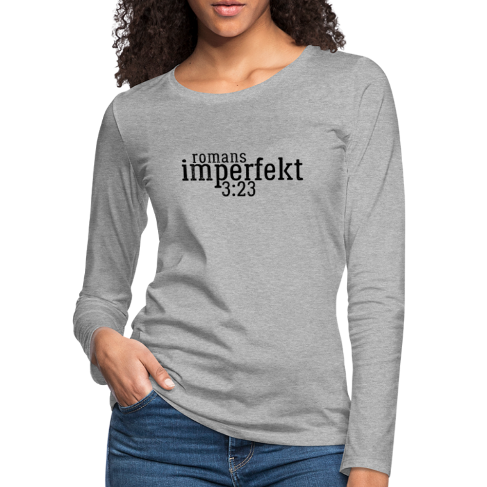 romans 3:23 women's premium long sleeve t-shirt - heather gray