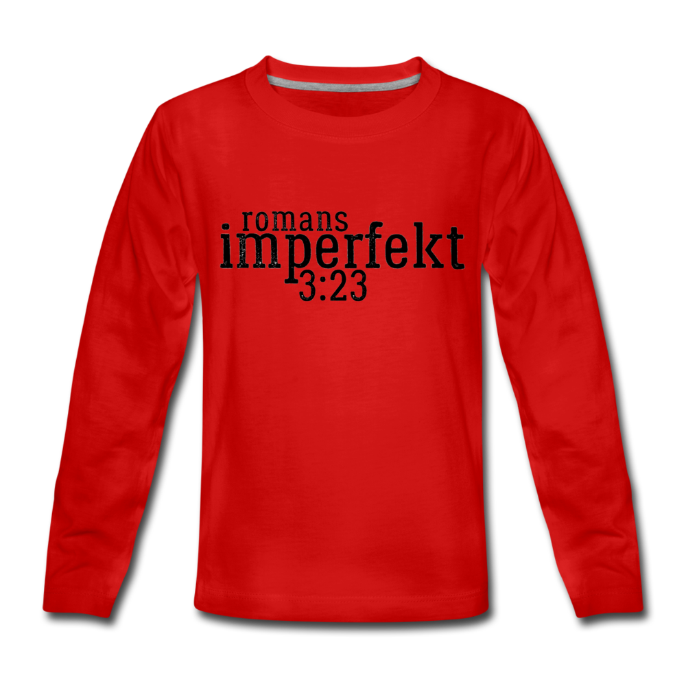 romans 3:23 kids' premium long sleeve t-shirt - red