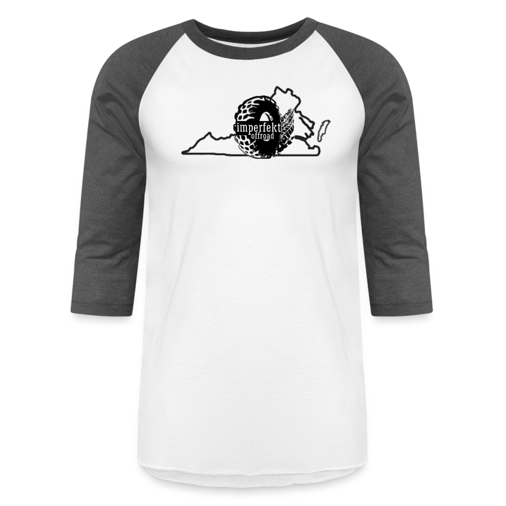 imperfekt offroad virginia baseball t-shirt - white/charcoal