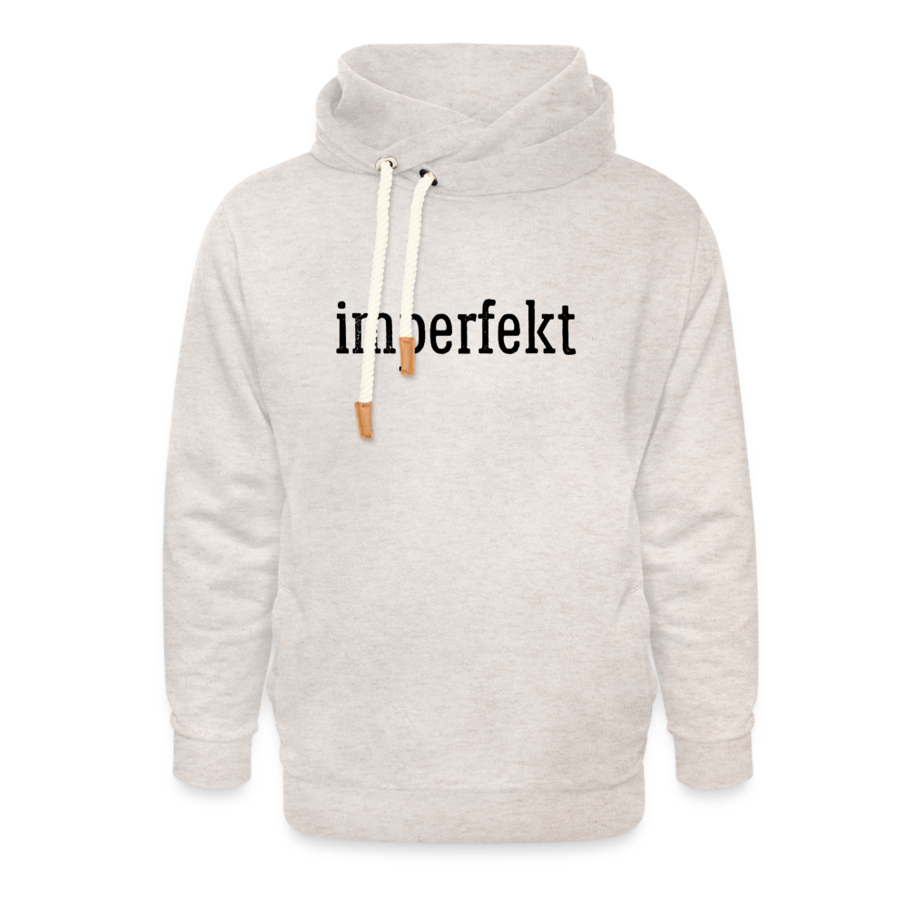 imperfekt shawl collar hoodie - heather oatmeal
