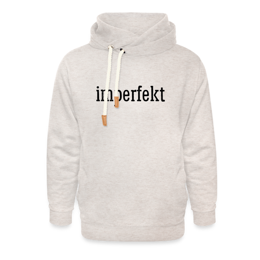 imperfekt shawl collar hoodie - heather oatmeal