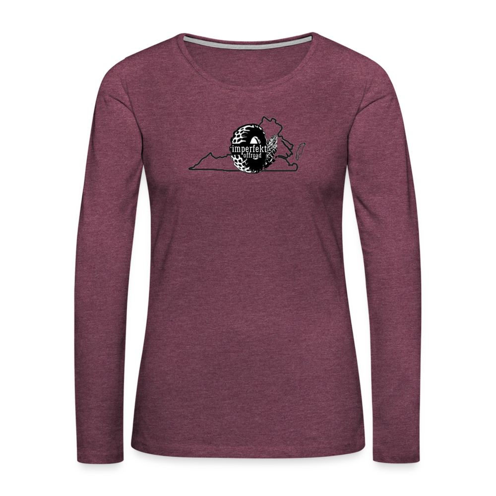 Women's Premium Long Sleeve T-Shirt - heather burgundy