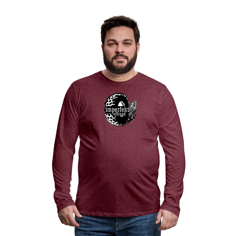 Men's Premium Long Sleeve T-Shirt - heather burgundy