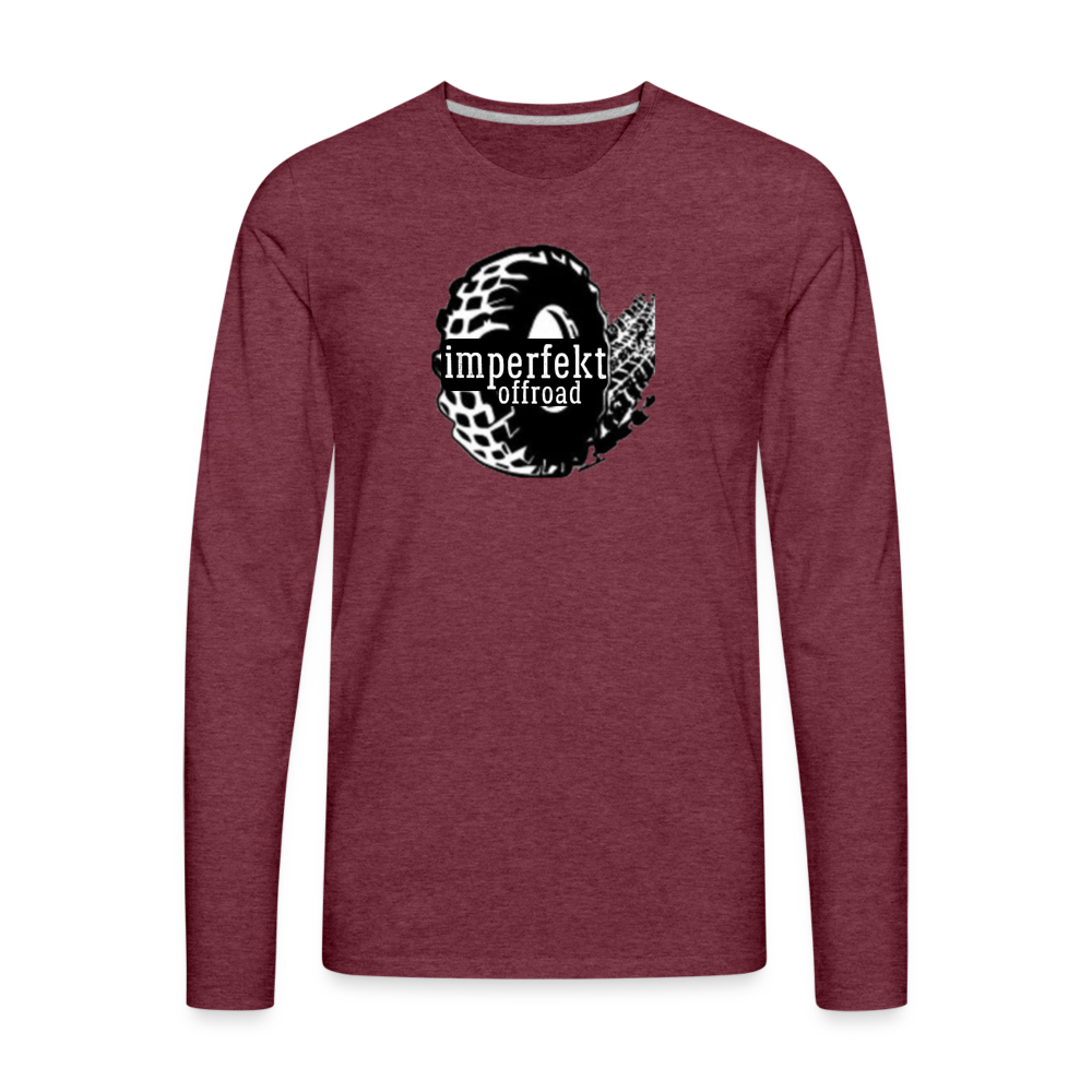 Men's Premium Long Sleeve T-Shirt - heather burgundy