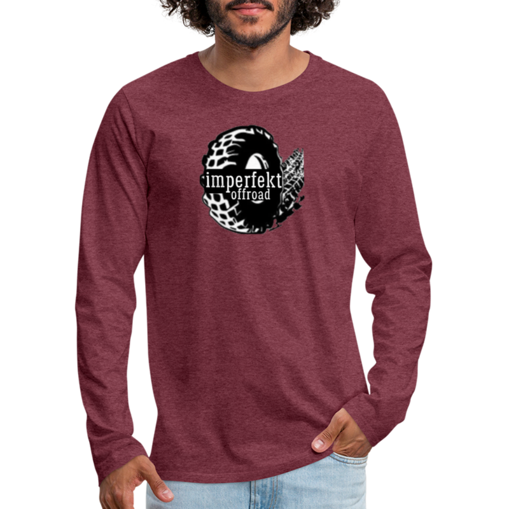 Men's Premium Long Sleeve T-Shirt - heather burgundy