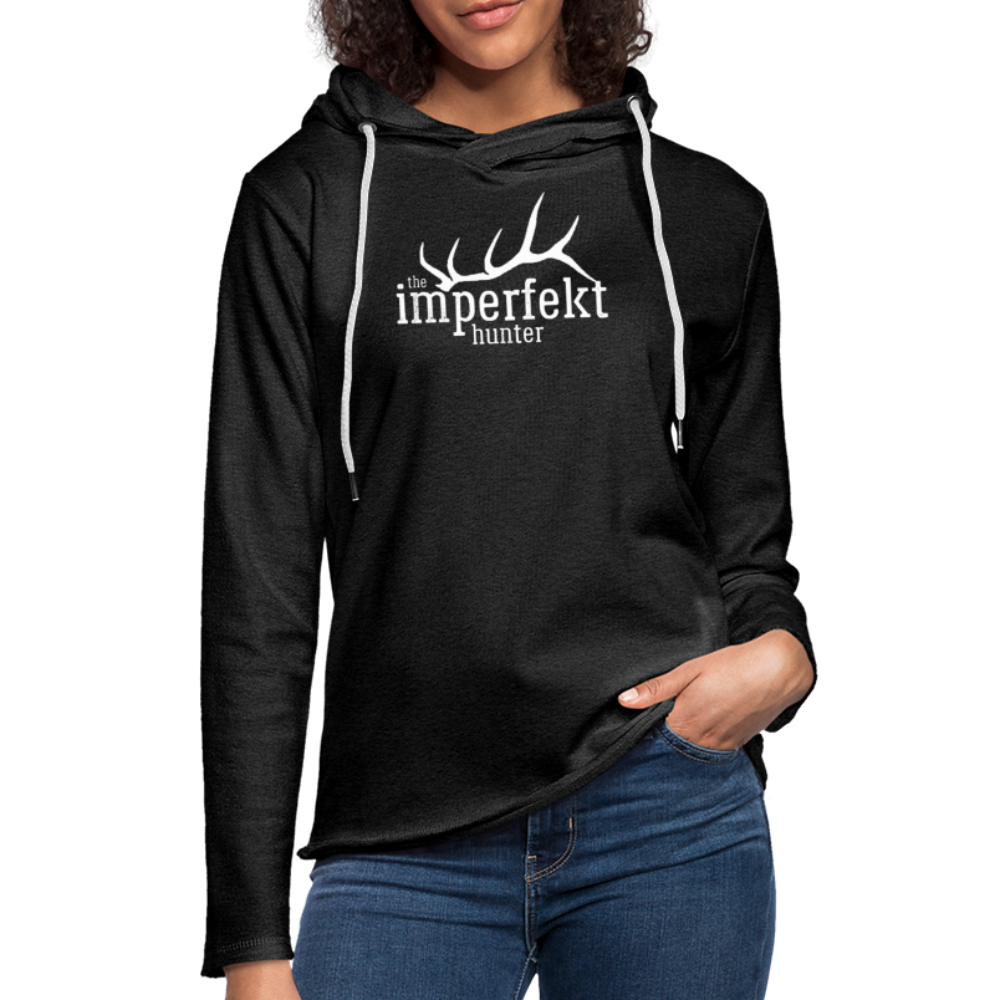 Unisex Lightweight Terry Hoodie - charcoal grey