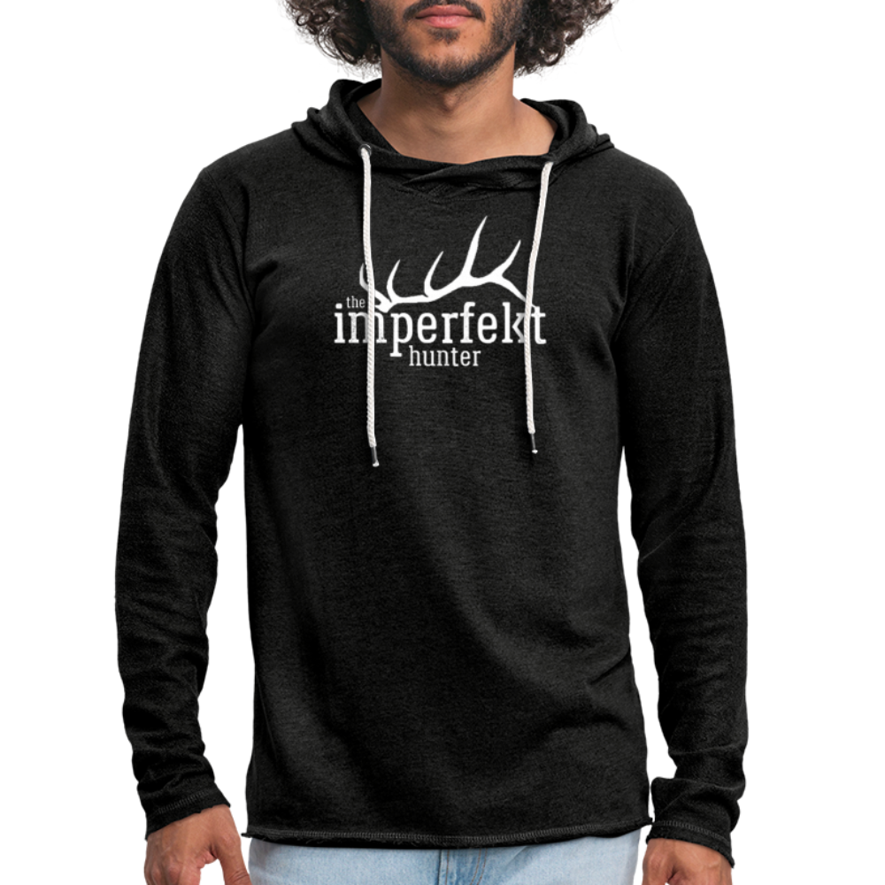 Unisex Lightweight Terry Hoodie - charcoal grey