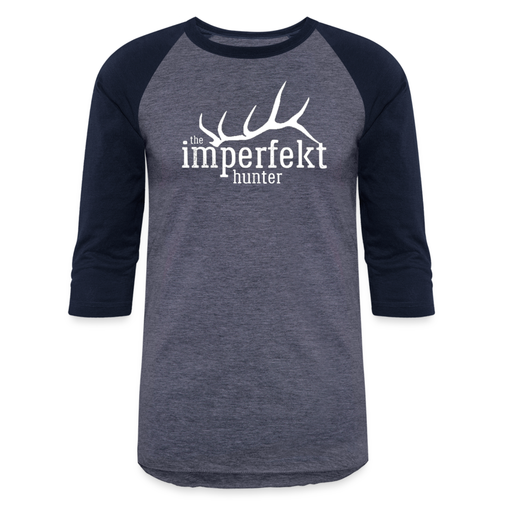the imperfekt hunter baseball t-shirt - heather blue/navy