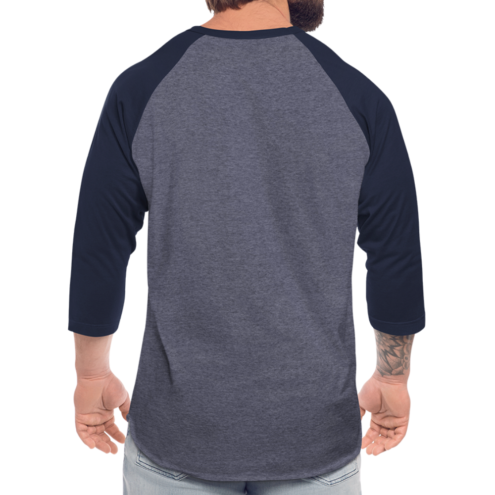 the imperfekt hunter baseball t-shirt - heather blue/navy