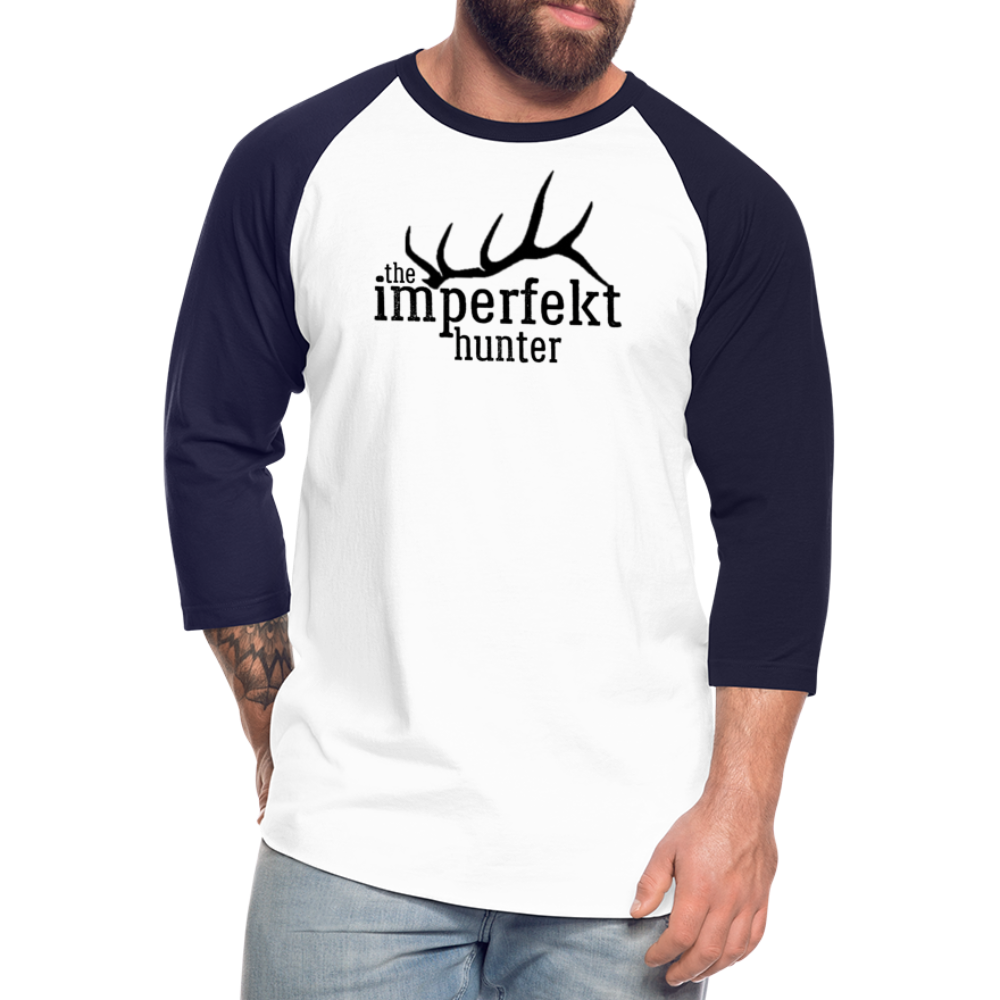 the imperfekt hunter baseball t-shirt - white/navy