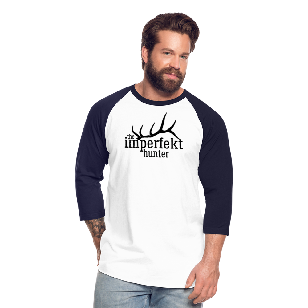 the imperfekt hunter baseball t-shirt - white/navy