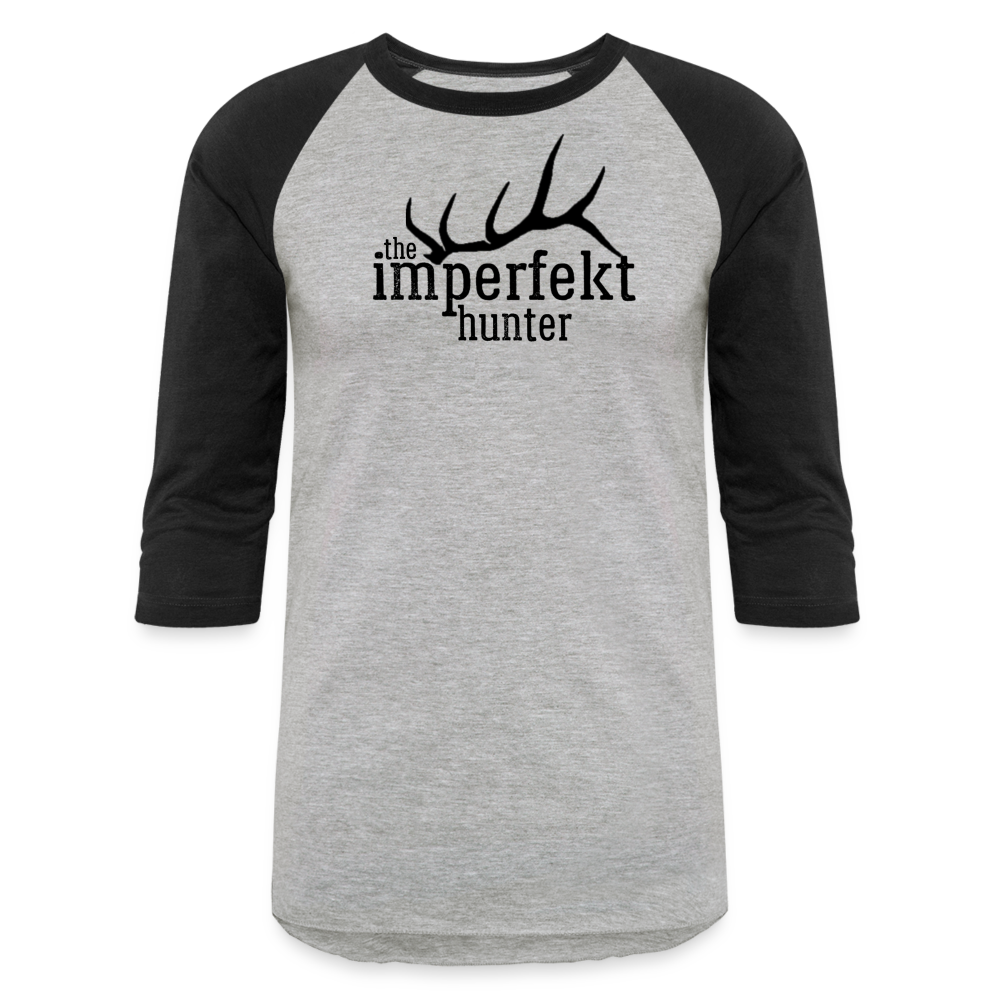 the imperfekt hunter baseball t-shirt - heather gray/black