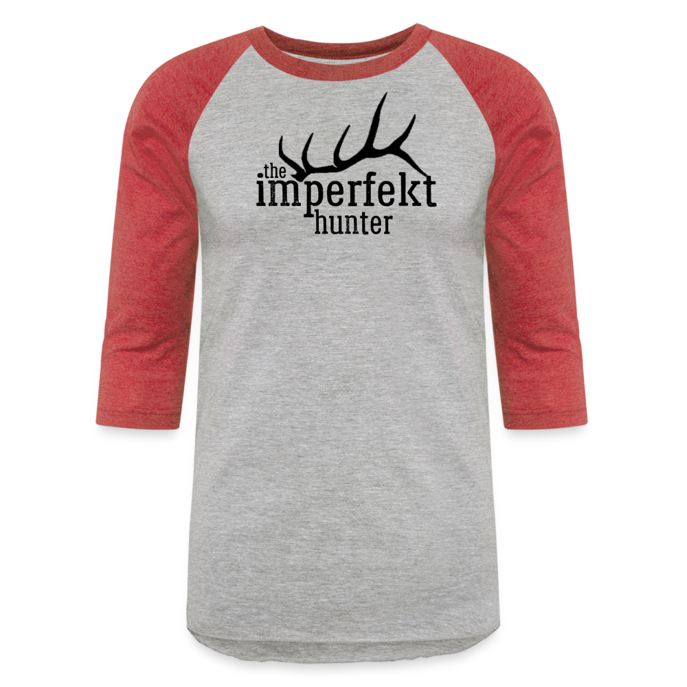the imperfekt hunter baseball t-shirt - heather gray/red