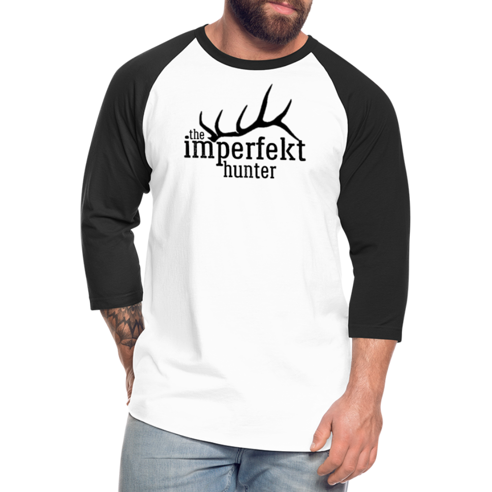 the imperfekt hunter baseball t-shirt - white/black