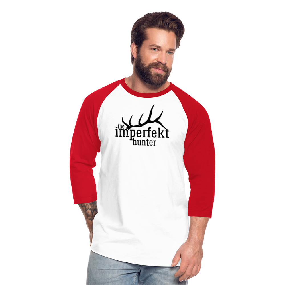 the imperfekt hunter baseball t-shirt - white/red