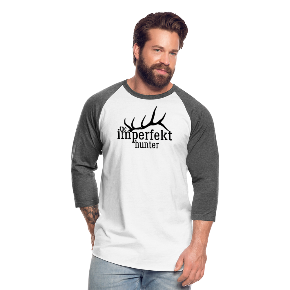 the imperfekt hunter baseball t-shirt - white/charcoal