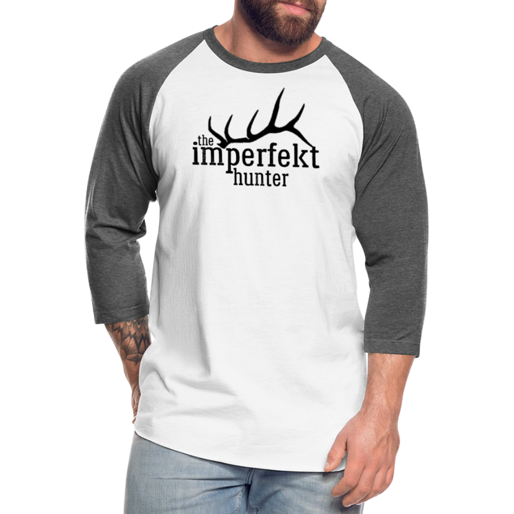 the imperfekt hunter baseball t-shirt - white/charcoal