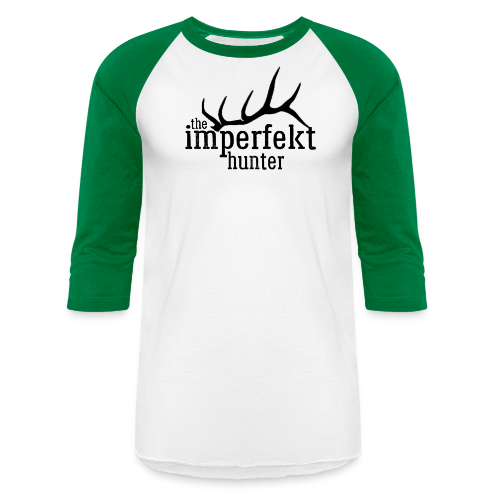 the imperfekt hunter baseball t-shirt - white/kelly green