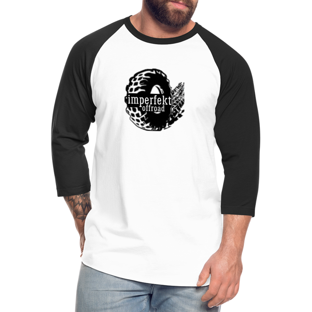 imperfekt offroad baseball t-shirt - white/black