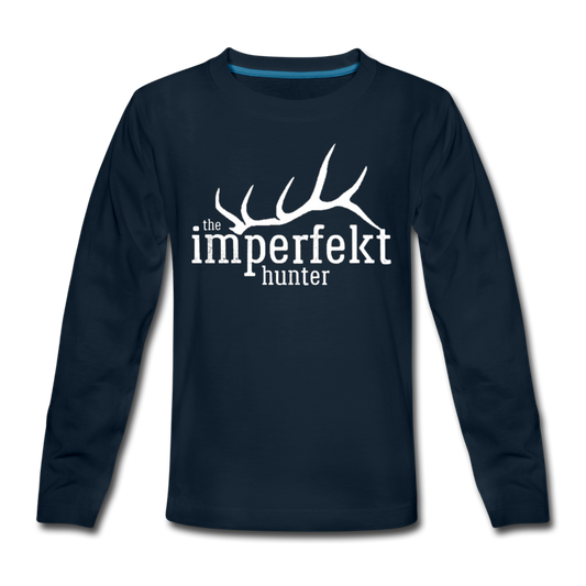 the imperfekt hunter kids' premium long sleeve t-shirt - deep navy