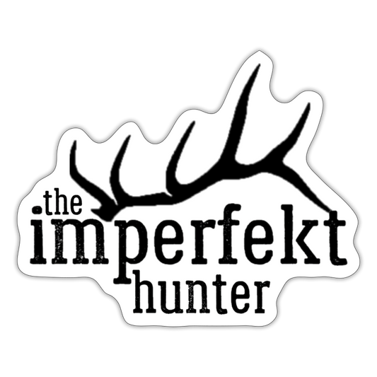 the imperfekt hunter sticker - white matte
