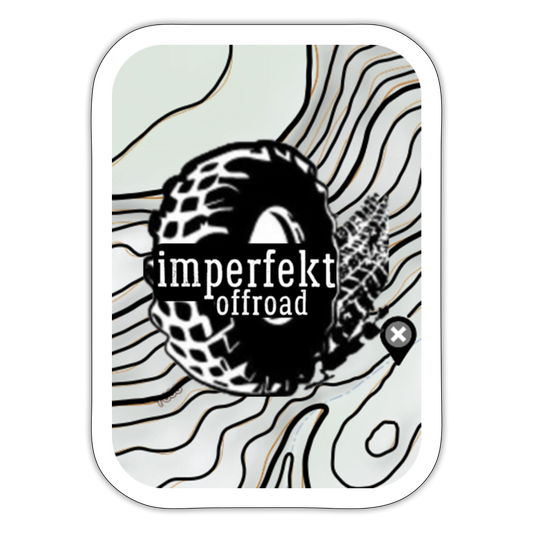 imperfekt offroad topo sticker - white matte