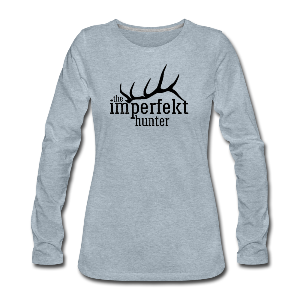 the imperfekt hunter women's premium long sleeve t-shirt - heather ice blue