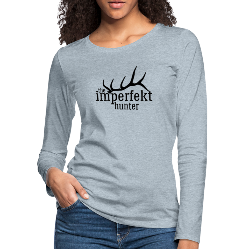 the imperfekt hunter women's premium long sleeve t-shirt - heather ice blue