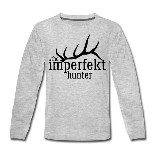 the imperfekt hunter kids' premium long sleeve t-shirt - heather gray