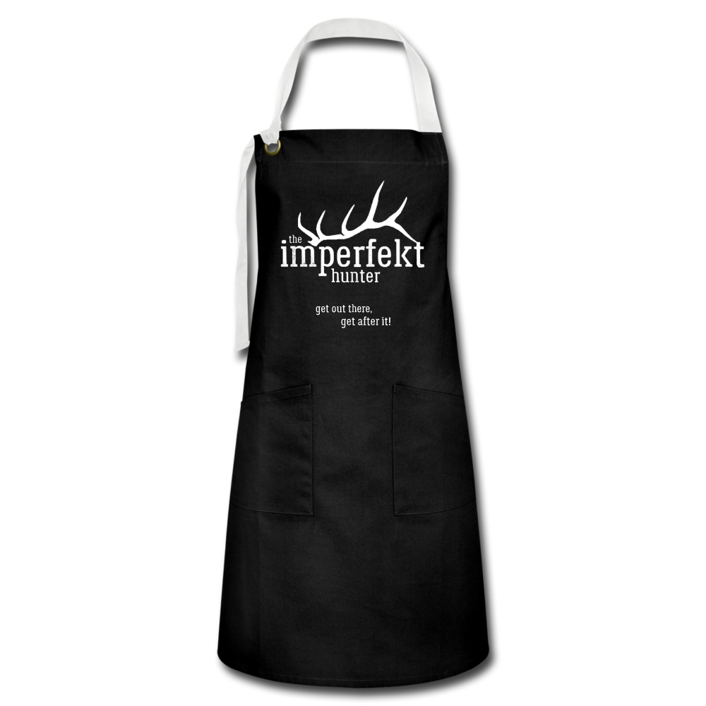 the imperfekt hunter artisan apron - black/white