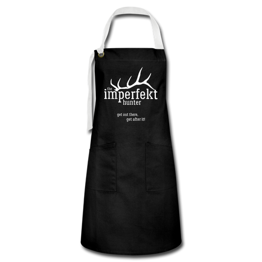 the imperfekt hunter artisan apron - black/white