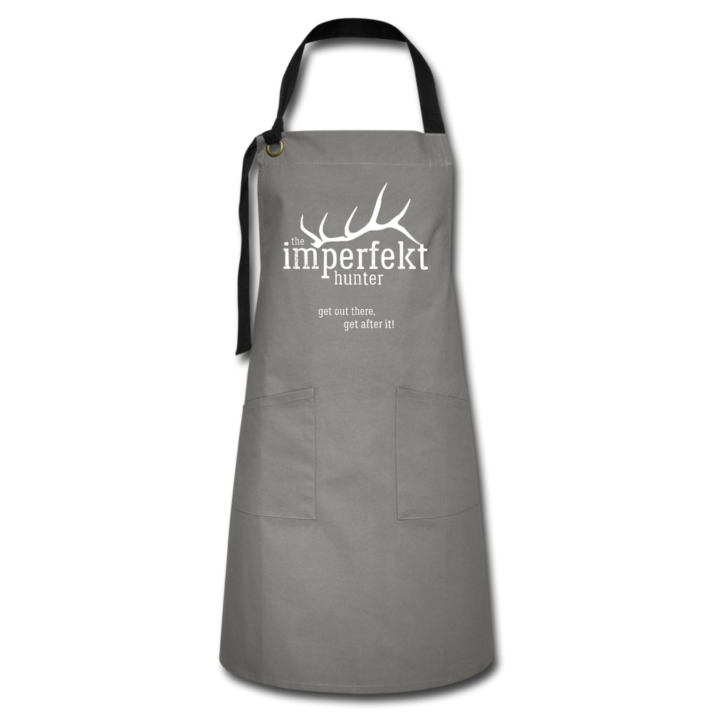 the imperfekt hunter artisan apron - gray/black