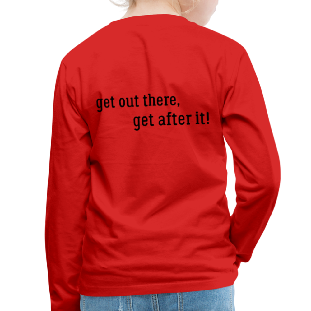 imperfekt fishing kids' premium long sleeve t-shirt - red