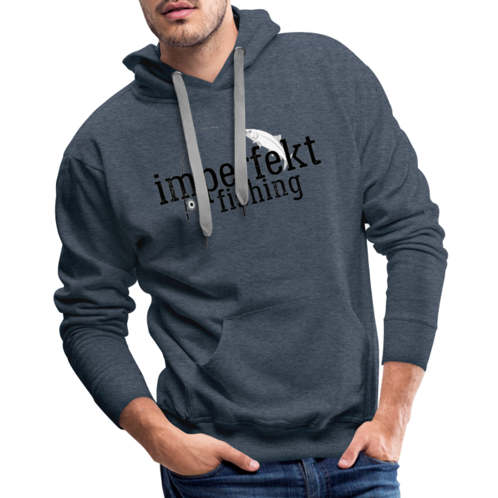 imperfekt fishing men’s premium hoodie - heather denim