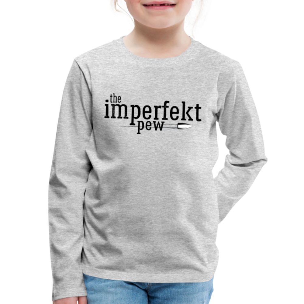 the imperfekt pew kids' premium long sleeve t-shirt - heather gray