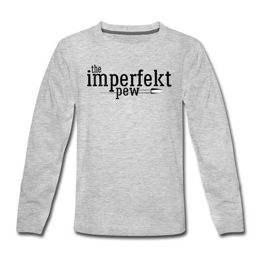 the imperfekt pew kids' premium long sleeve t-shirt - heather gray