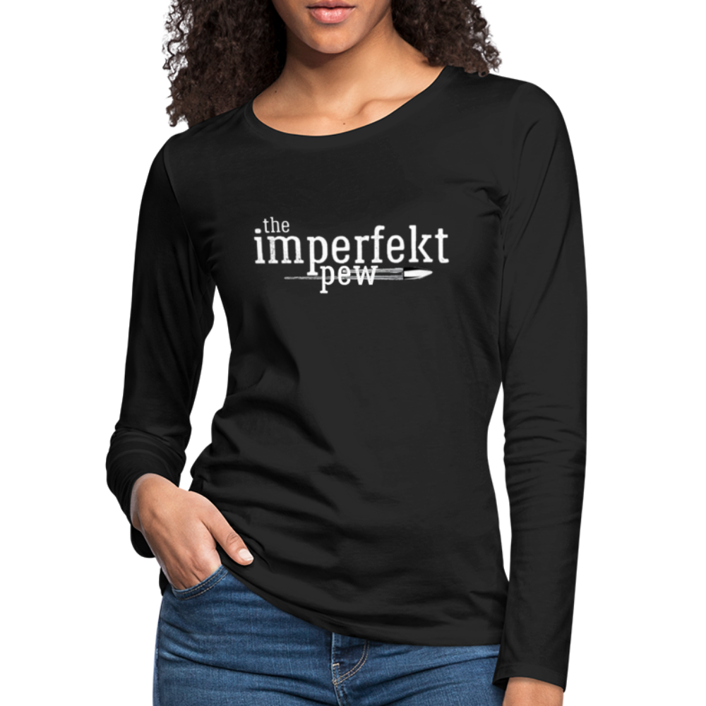 the imperfekt pew women's premium long sleeve t-shirt - black