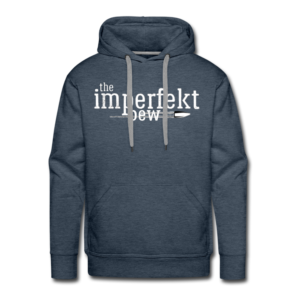 the imperfekt pew men’s premium hoodie - heather denim