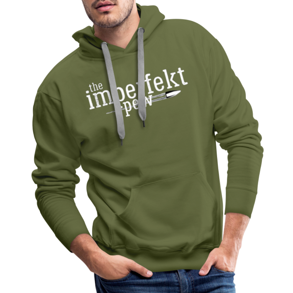 the imperfekt pew men’s premium hoodie - olive green