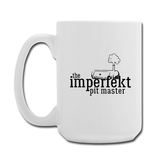 the imperfekt pit master coffee/tea mug 15 oz - white