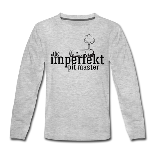the imperfekt pit master kids' premium long sleeve t-shirt - heather gray