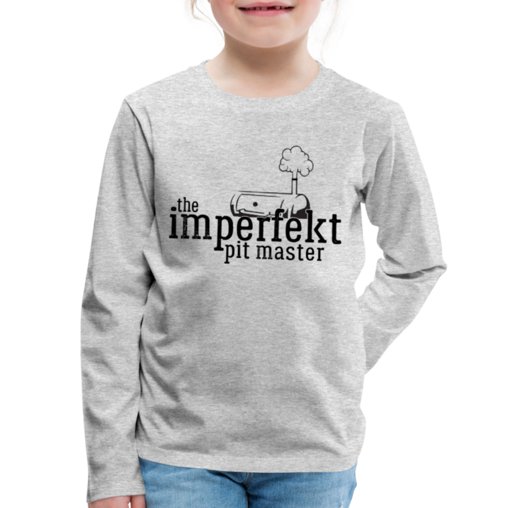 the imperfekt pit master kids' premium long sleeve t-shirt - heather gray